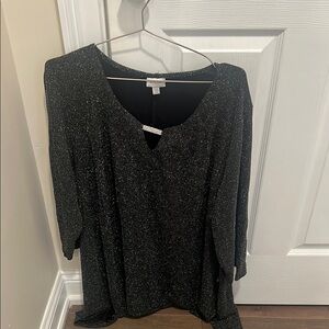 Black Glittery Women's Top by Avenue